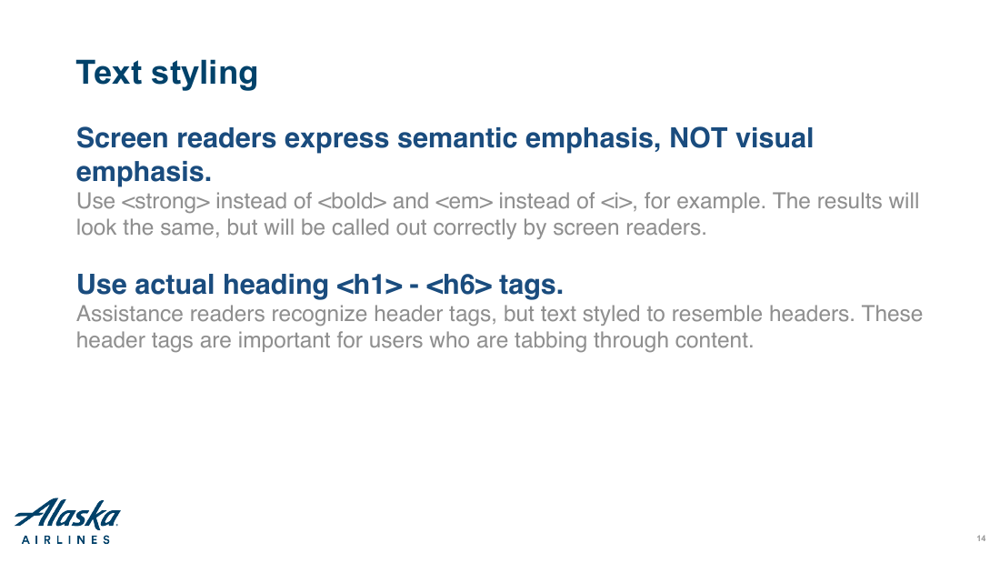 Slide 14 of 27: Text styling