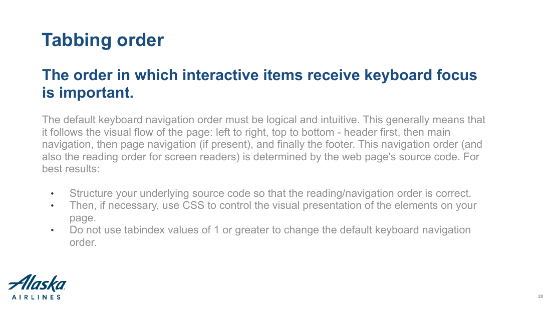 Slide 20 of 27: Tabbing order