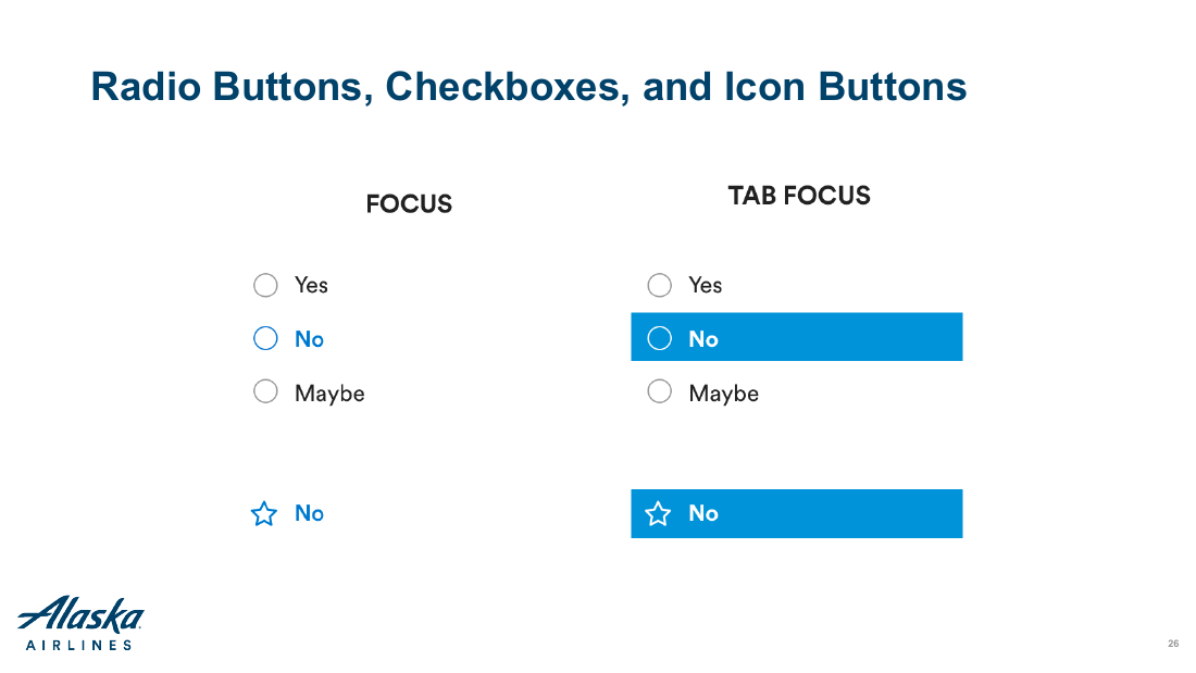 Slide 26 of 27: Radio Buttons, Checkboxes, and Icon Buttons