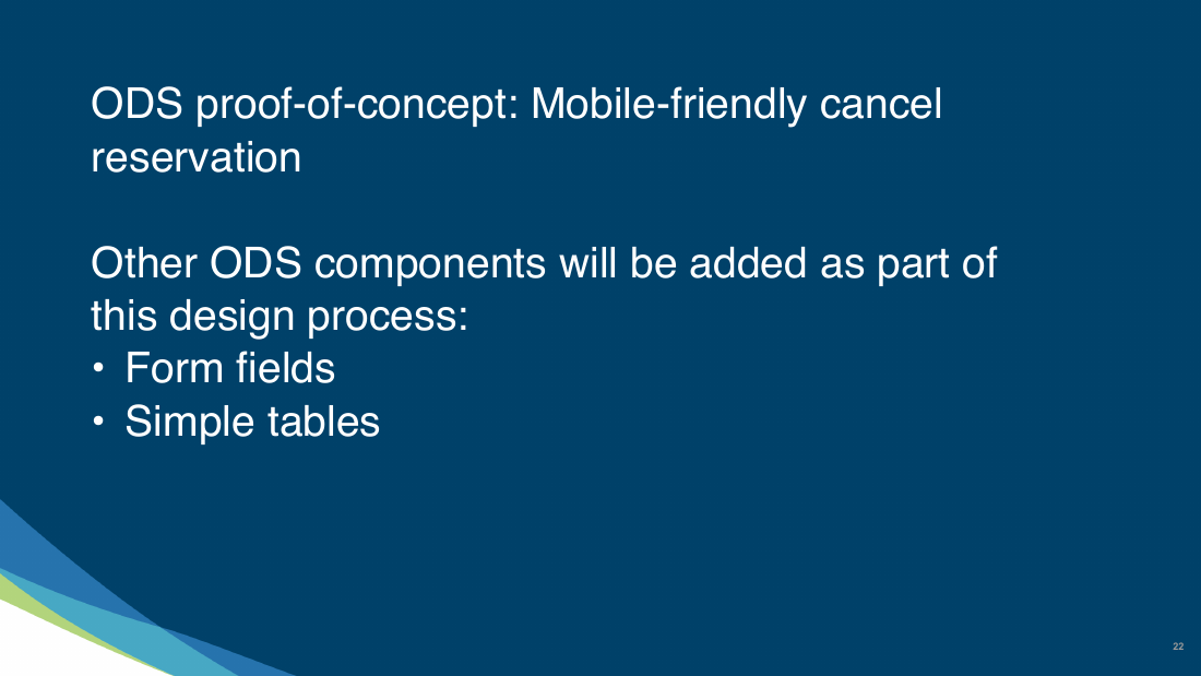 Slide 22 of 32: ODS proof-of-concept: Mobile-friendly cancel