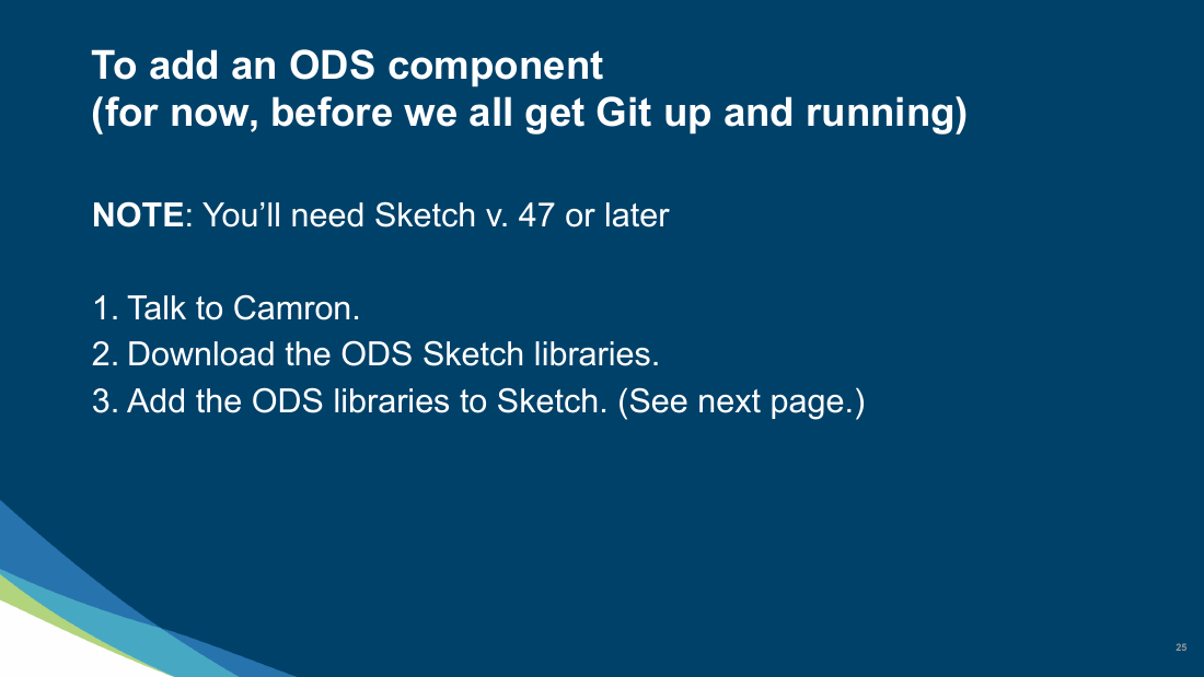 Slide 25 of 32: To add an ODS component
